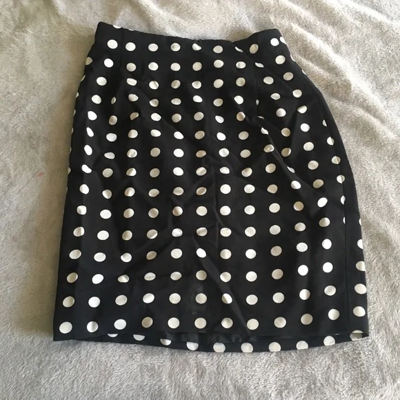 Vintage Gianni Versace Polka Dot Pencil Skirt - Picture 2 of 3